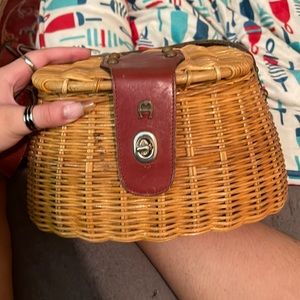 VINTAGE 1980's Etienne Aigner Wicker Basket Purse